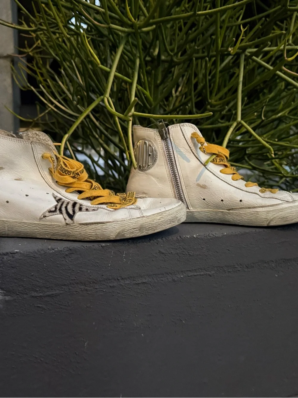 Golden Goose Leather Francy Penstar Hi-Top Sneakers (White, W-38EU/8US)